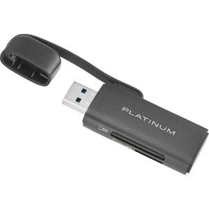 Platinum™ - PT-CRSA1 UHS-I USB 3.2 Gen 1 Memory Card Reader - Black